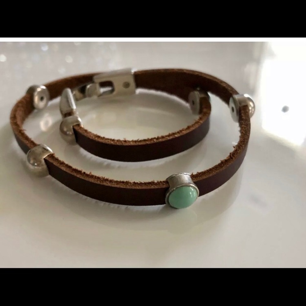 HEET  2 WrapLeather Swarovski Turquoise Bracelet